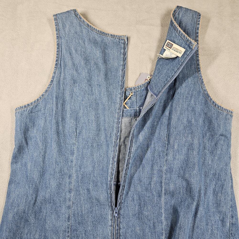 Vintage FADED GLORY Denim Dress Size 18W Lace Up 90s Y2K Western Country - Picture 6 of 8